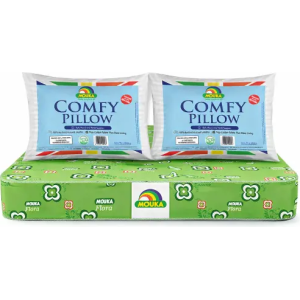 mouka comfy mattress + 2 eco fibre pillows